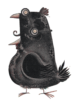 abstract illustration of a chicken