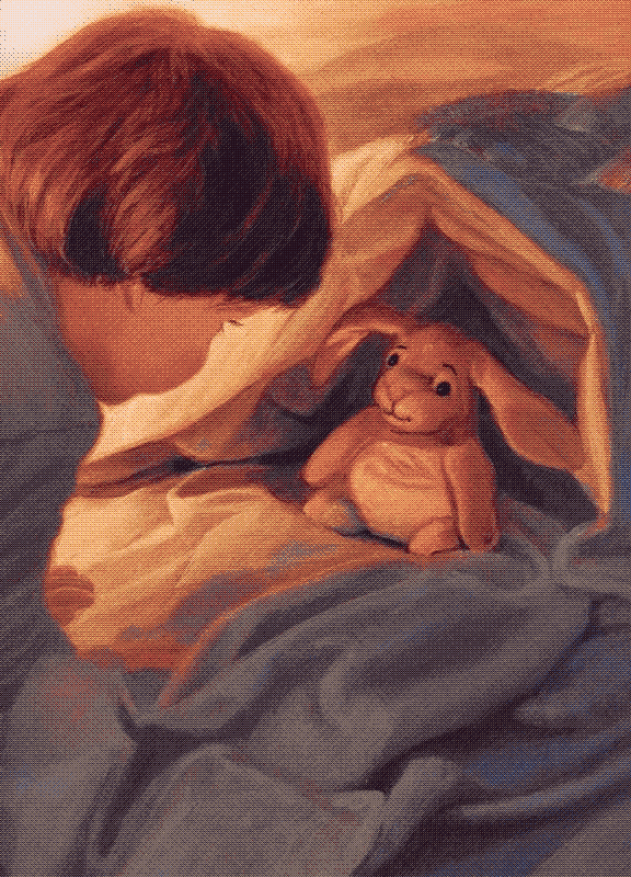 illustration of a stuffed animal rabbit