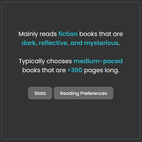 Storygraph profile